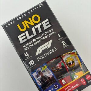 Uno Elite Formula 1 2025 Core Edition Starter Pack, 4 Game Boosters & 2 Promos